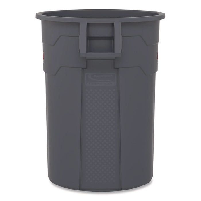 Injection Molded Utility Trash Can, 20 gal, Resin, Gray