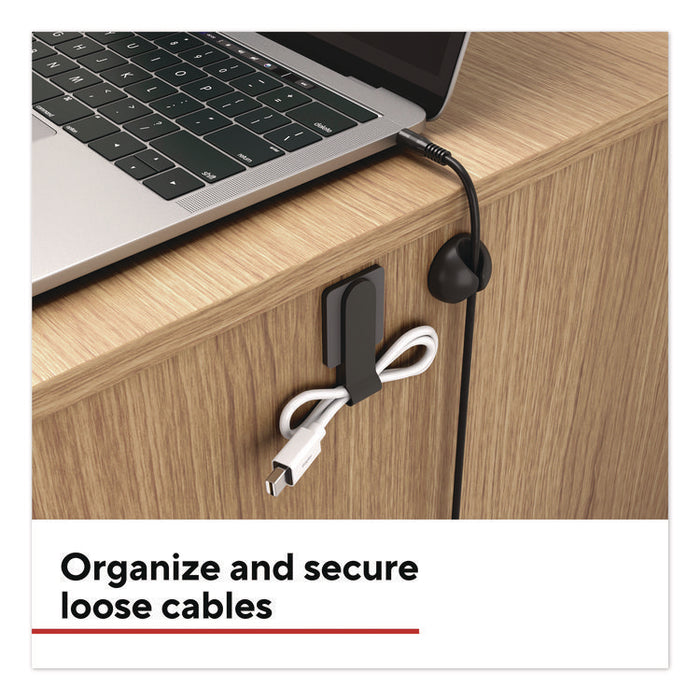 Cable Management Kit, Black/Gray, 30 Pieces/Pack