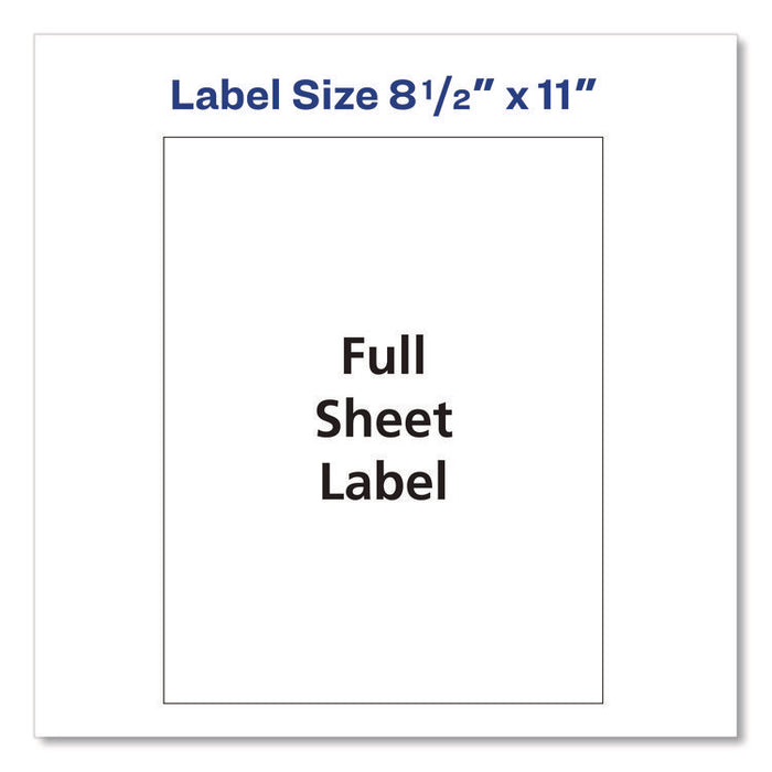 White Shipping Labels-Bulk Packs, Inkjet/Laser Printers, 8.5 x 11, White, 500/Carton