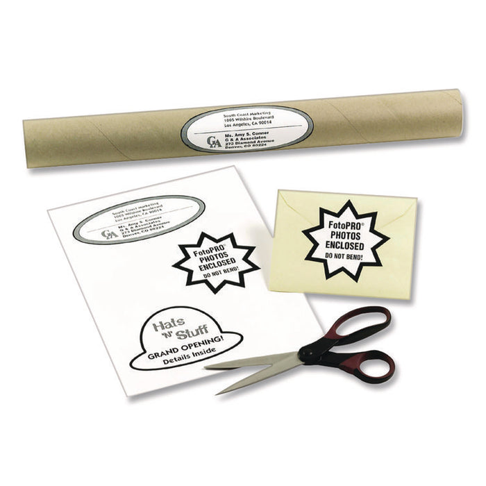 White Shipping Labels-Bulk Packs, Inkjet/Laser Printers, 8.5 x 11, White, 500/Carton