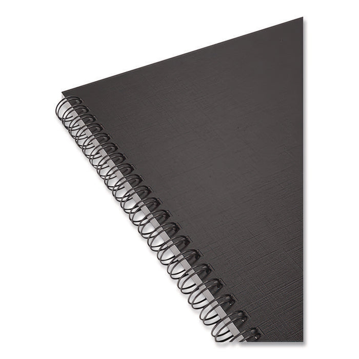 Wirebound Soft-Cover Project-Planning Notebook, Project-Management Format, Black Cover, (80) 11 x 8.5 Sheets