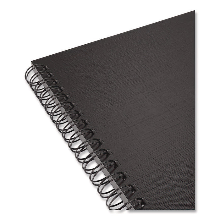 Wirebound Soft-Cover Business-Meeting Journal, Meeting-Minutes/Notes Format, Black Cover, (80) 9.5 x 6.5 Sheets