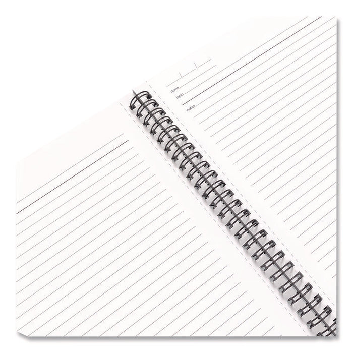 Wirebound Soft-Cover Business-Meeting Journal, Meeting-Minutes/Notes Format, Black Cover, (80) 9.5 x 6.5 Sheets