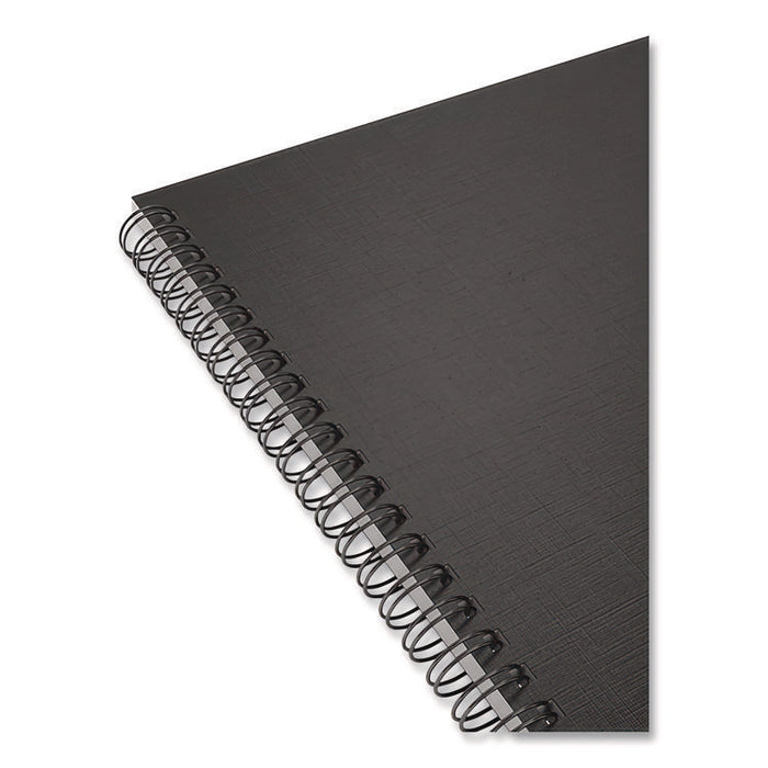 Wirebound Soft-Cover Business-Meeting Journal, Meeting-Minutes/Notes Format, Black Cover, (80) 11 x 8.5 Sheets
