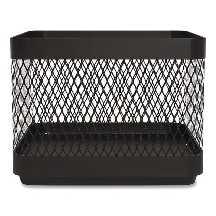 Small Stackable Wire Mesh Accessory Holder, 3.46 x 3.46 x 2.75, Black