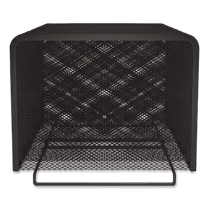 Wire Mesh Vertical Document Sorter, 7 Sections, Letter-Size, 8.54 x 15.43 x 8.77, Matte Black