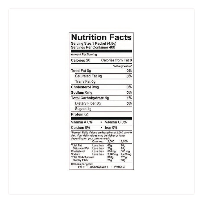 Raw Turbinado Sugar, 0.16 oz Packet, 200/Box