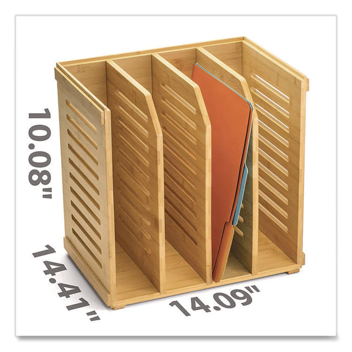 Bamboo Magazine File, 14.09 x 14.41 x 14.41, Brown