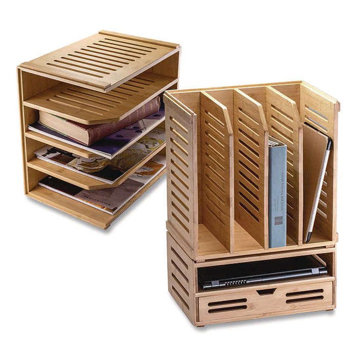 Bamboo Magazine File, 14.09 x 14.41 x 14.41, Brown