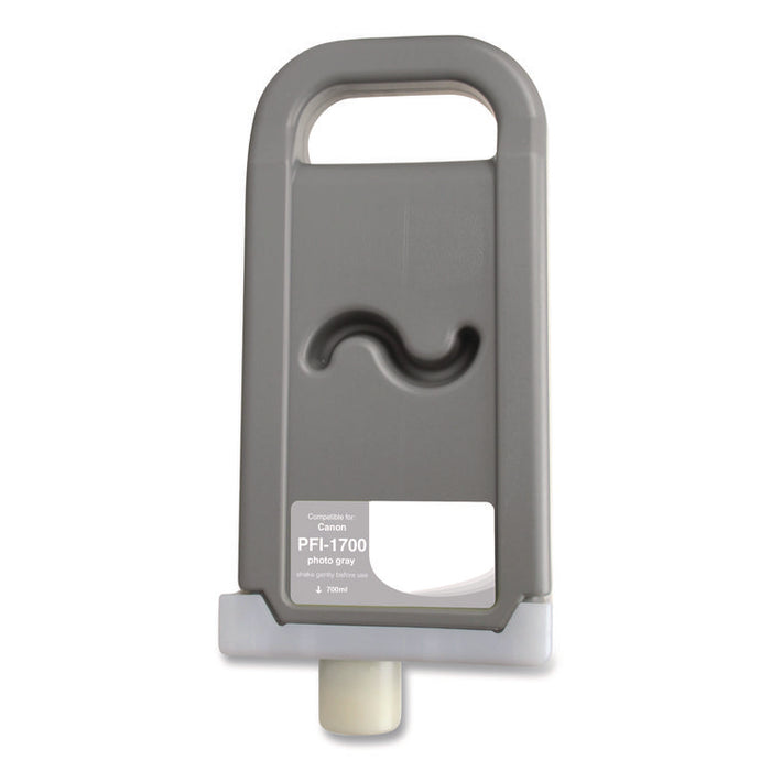 Compatible Photo Gray Ink, Replacement for PFI-1700 (0782C001AA), 700 mL