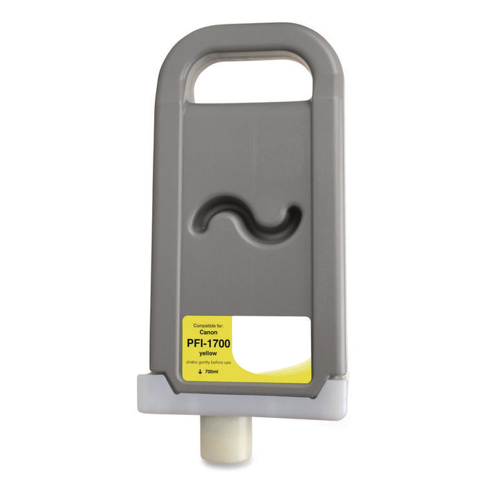 Compatible Yellow Ink, Replacement for PFI-1700 (0778C001AA), 700 mL