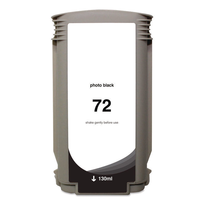 Remanufactured Photo Black High-Yield Ink, Replacement for 72 (C9370A), 130 mL