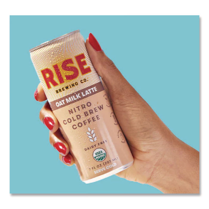 Nitro Cold Brew Latte, Oat Milk, 7 oz Can, 12/Carton