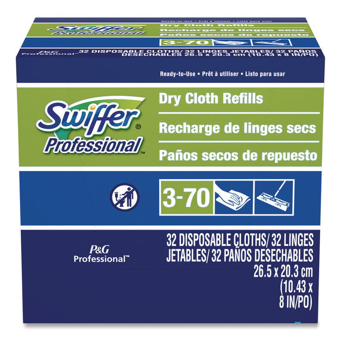 Dry Refill Cloths, 10.63 x 8, White, 32/Box, 6 Boxes/Carton