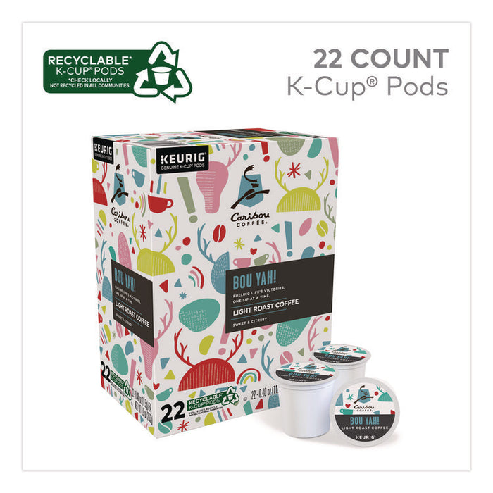 BOU YAH K-Cup Pods, Light Roast, 22/Box