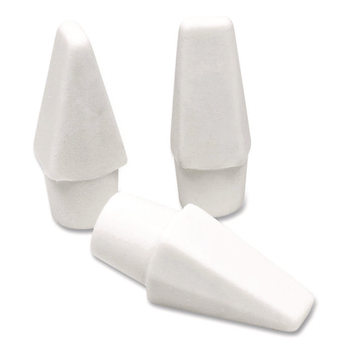Professional Hi-Polymer Oversized Pencil Cap Erasers, For Pencil Marks, White, 10/Pack