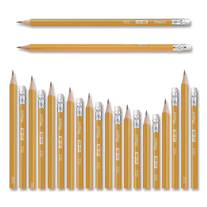 Essentials Triangular Pre-Sharpened Pencils, HB (#2), Black Lead, Yellow Barrel, 144/Box