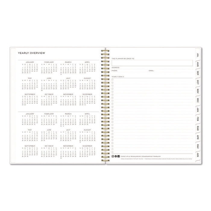 Ashley G Multicolor Smoke Academic Weekly/Monthly Planner, 11" x 8.5", Multicolor Cover, 12-Month (Jul-Jun): 2025 to 2026