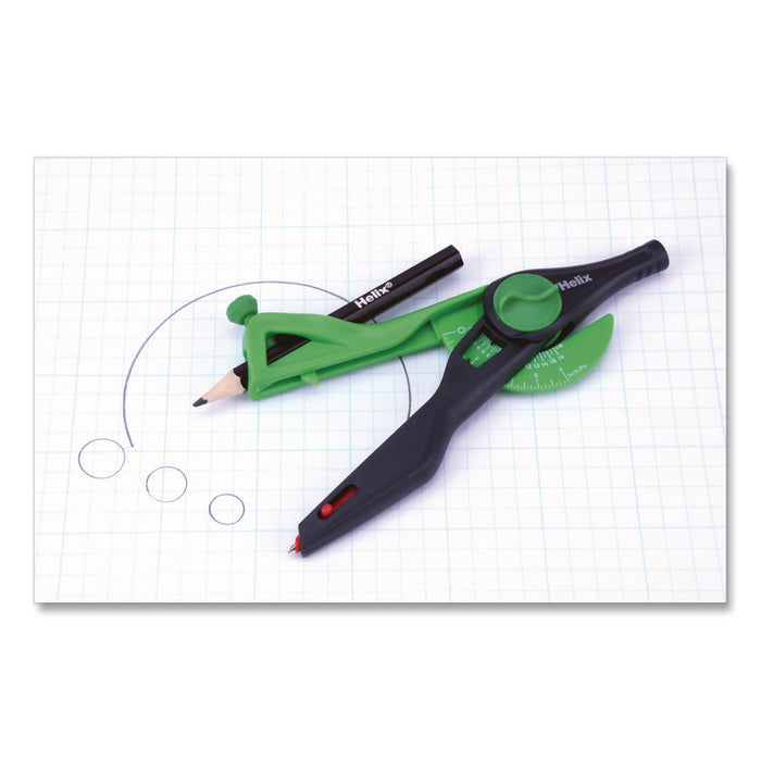 Universal Plastic Locking Compass, 12" Maximum Diameter, Randomly Assorted Colors