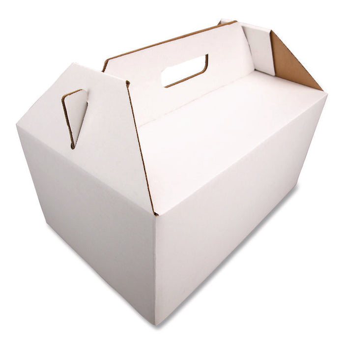 Carryout Barn Boxes, Large Corugated, 12 x 18 x 9, White/Kraft, 25/Carton