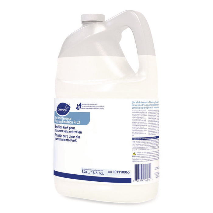 No Maintenance Flooring Emulsion ProX, 1 gal Bottle, 4/Carton