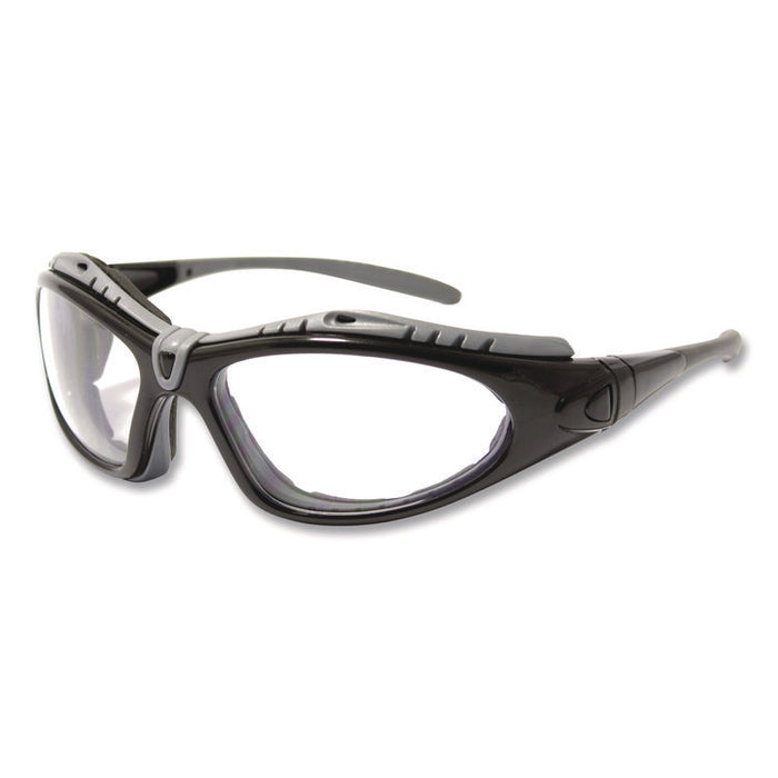 Optical Fuselage Hybrid Safety Glasses/Goggles, Black/Gray Full Frame, Clear Dual Lens