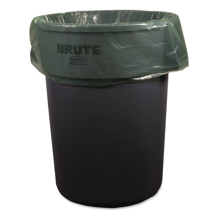 Eco Blend Max Can Liners, 45 gal, 0.8 mil, 40" x 46", Green, 25 Bags/Roll, 6 Rolls/Carton