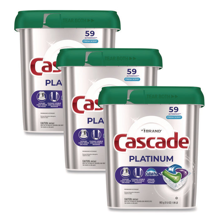 ActionPacs, Fresh Scent, 31.8 oz, 59 Pacs/Tub, 3 Tubs/Carton