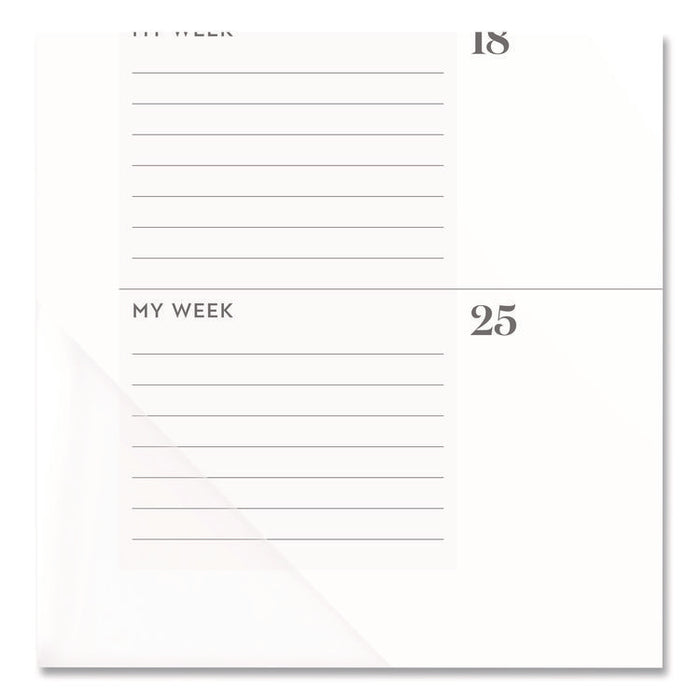 WorkStyle Monthly Desk Pad Calendar, 21.75 x 17, White Sheets, Teal Headband/Clear Corners, 12-Month (Jan-Dec): 2026