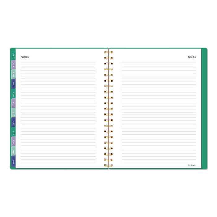 Badge Geo Weekly/Monthly Planner, 11 x 8.5, Green Cover, 13-Month (Jan-Jan): 2026