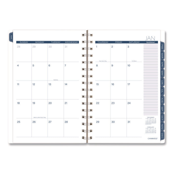 Abyss Weekly/Monthly Planner, 8.5 x 5.5, Water-Inspired Artwork, Blue Cover, 12-Month(Jan-Dec): 2026