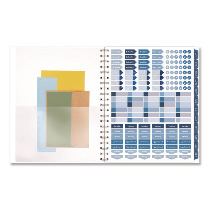 Abyss Weekly/Monthly Planner, 11 x 8.5, Water-Inspired Artwork, Blue Cover, 12-Month (Jan-Dec): 2026