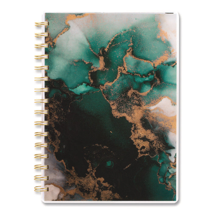 Emerald Isle Weekly/Monthly Planner, 8.5 x 5.5, Green Marbled Cover, 12-Month (Jan-Dec): 2026