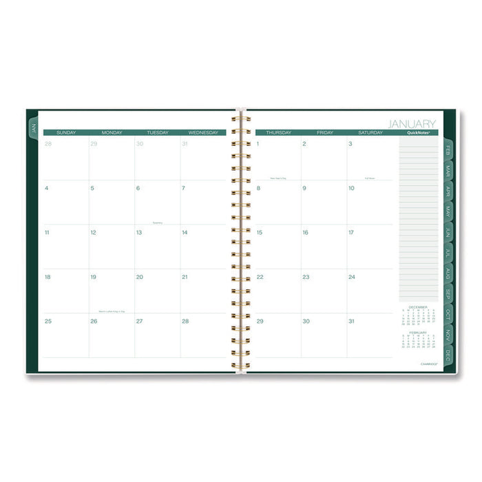Emerald Isle Weekly/Monthly Planner, 11 x 8.5, Green Marbled Cover, 12-Month (Jan-Dec): 2026