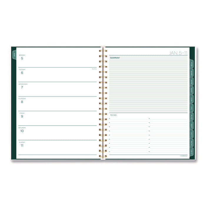 Emerald Isle Weekly/Monthly Planner, 11 x 8.5, Green Marbled Cover, 12-Month (Jan-Dec): 2026
