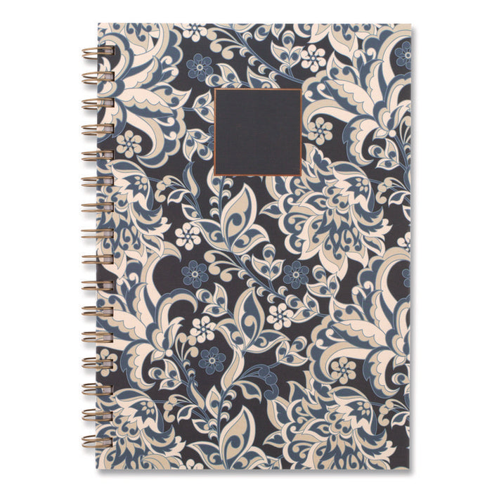 Elizabeth Weekly/Monthly Planner, 8.5 x 5.5, Floral Artwork, Blue Cover, 12-Month (Jan-Dec): 2026