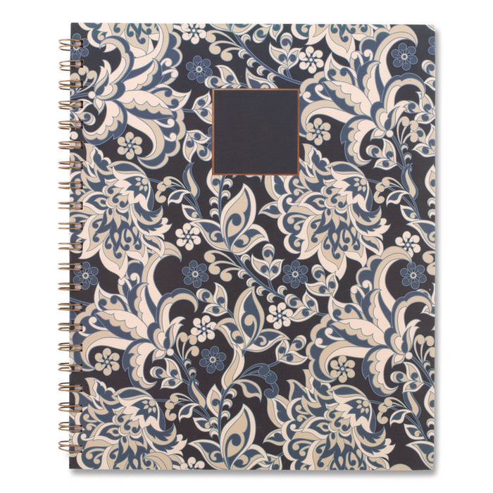 Elizabeth Weekly/Monthly Planner, 11 x 8.5, Floral Artwork, Blue Cover, 12-Month  (Jan-Dec): 2026