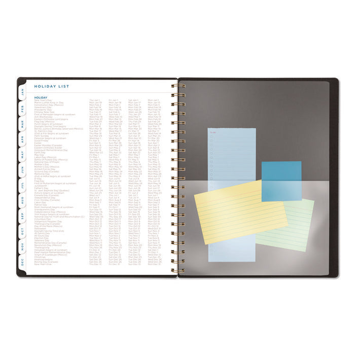 Signature Collection Weekly/Monthly Planner, 11 x 8.5, Black Cover, 12-Month (Jan-Dec): 2026