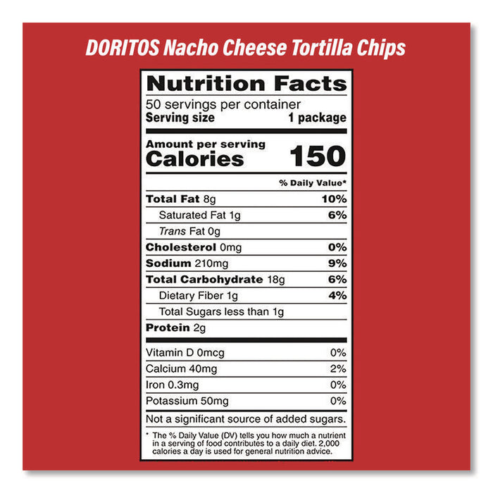 Doritos Nacho Cheese Tortilla Chips and Welch's Mixed Fruit Snacks, (50) 1oz Bag Chips, (66) 0.8 oz Pouch Fruit Snacks/Bundle