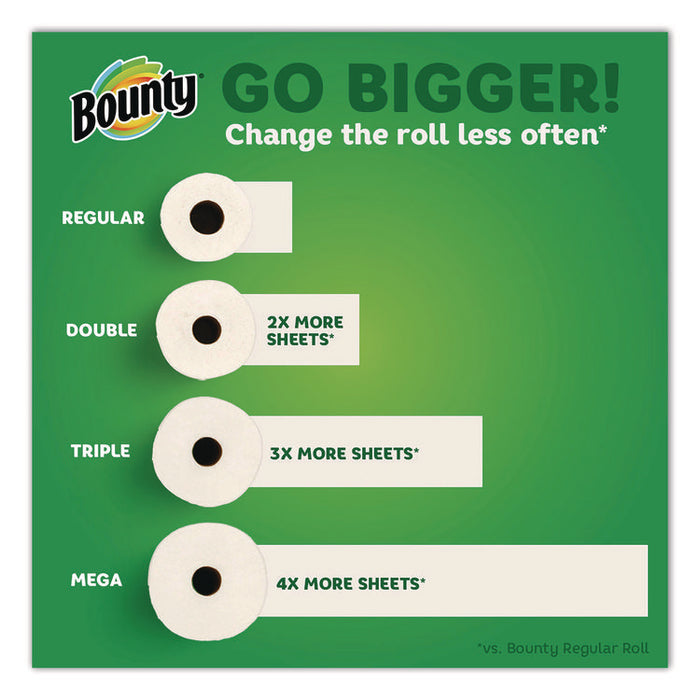 Select-a-Size Kitchen Roll Paper Towels, 2-Ply, White, 10.2 x 11, 75 Sheets/Roll, 6 Triple Rolls/Pack
