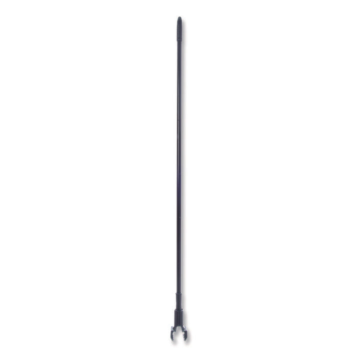 Vinyl Coated Jaw Style Metal Mop Handle, 1" dia x 60", Black