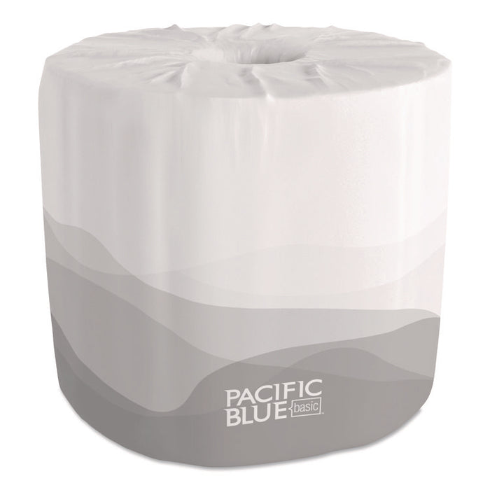 Pacific Blue Basic Embossed Bathroom Tissue, Septic Safe, 2-Ply, White, 550 Sheets/Roll, 80 Rolls/Carton