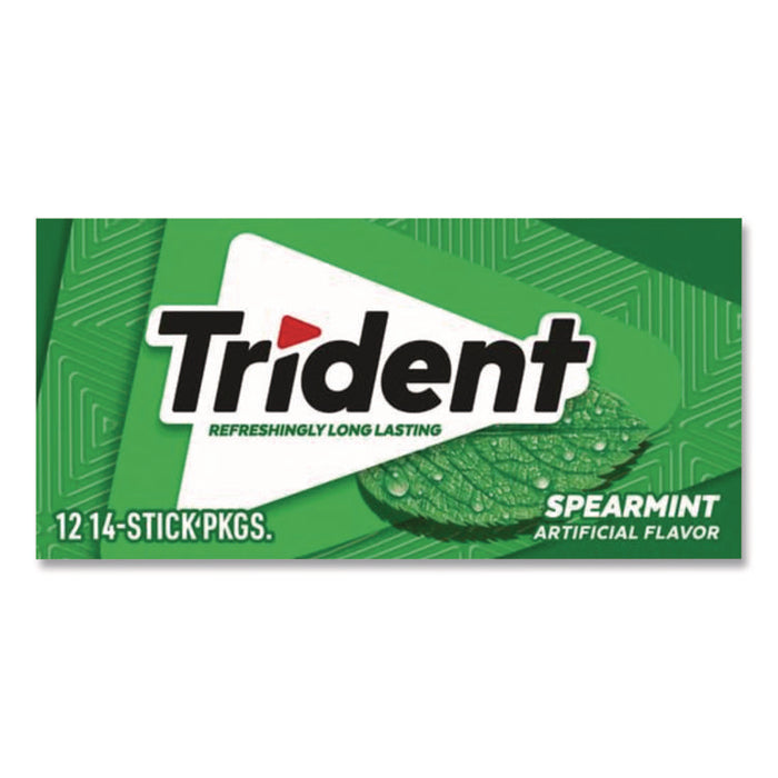 Sugar-Free Gum, Spearmint, 14 Sticks/Pack, 12 Packs/Box