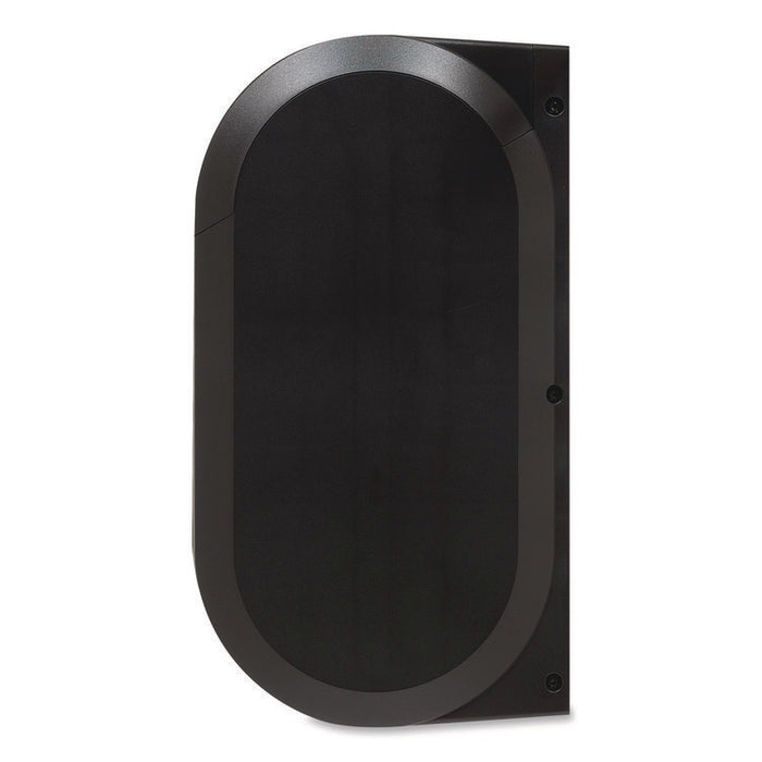 Compact Vertical Double Roll Coreless Tissue Dispenser, 14.06 x 6.69 x 8.19, Black