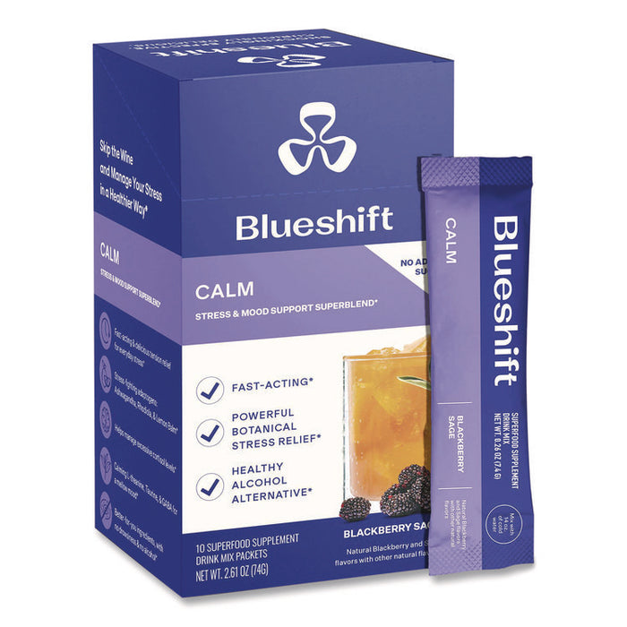 Calm Blackberry Sage Drink Mix, 0.23 oz Packets, 10/Pack, 2 Packs/Carton