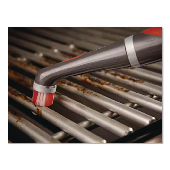 Reveal Power Scrubber, Red/White Nylon Bristles, 1.73" Brush, Red Plastic Handle