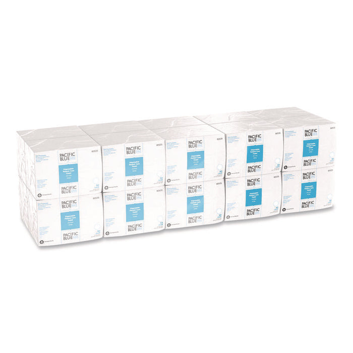 Pacific Blue Select Disposable Patient Care Washcloths, 1-Ply, 9.5 x 13, Unscented, White, 50/Pack, 20 Packs/Carton