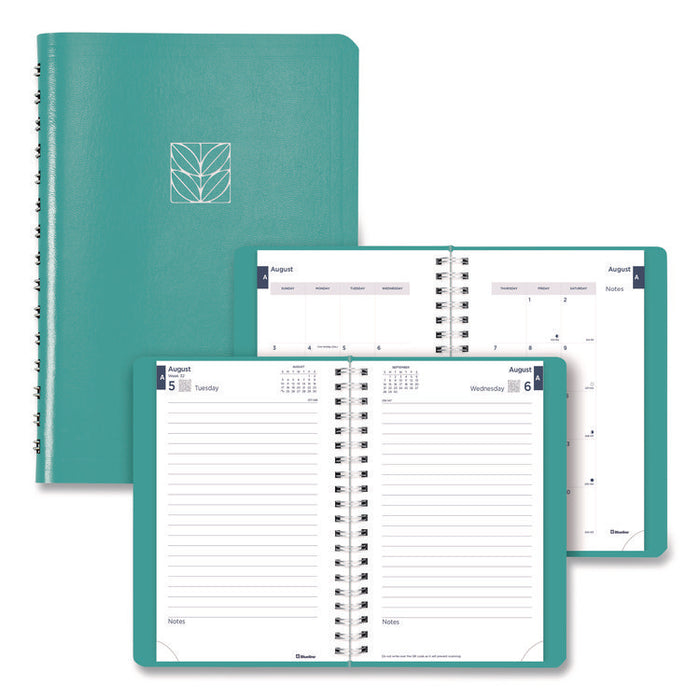 Academic Daily/Monthly Planner, 8 x 5, Blue Cover, 12-Month (Aug to July): 2025 to 2026