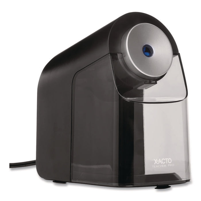 Model 1675 TeacherPro Classroom Electric Pencil Sharpener, AC-Powered, 4 x 7.5 x 8, Black/Silver/Smoke