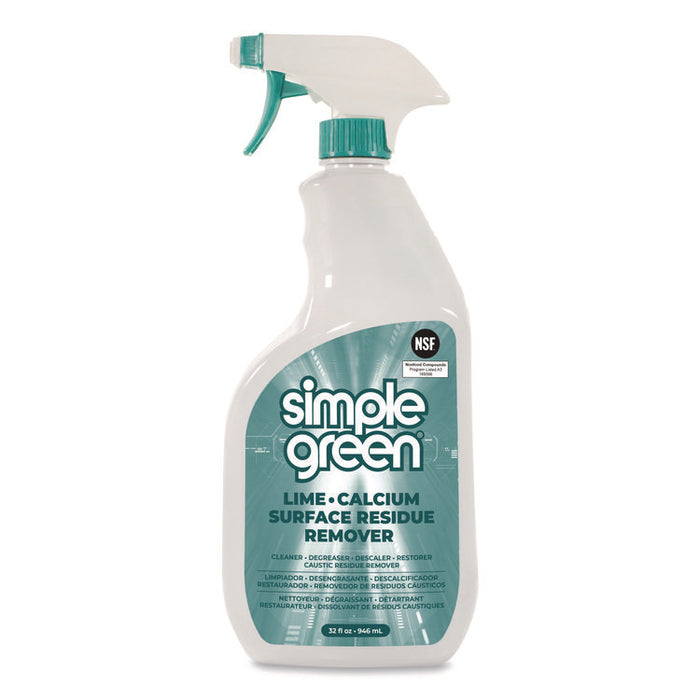 Lime Calcium Surface Residue Remover, 32 oz Spray Bottle, 12/Carton